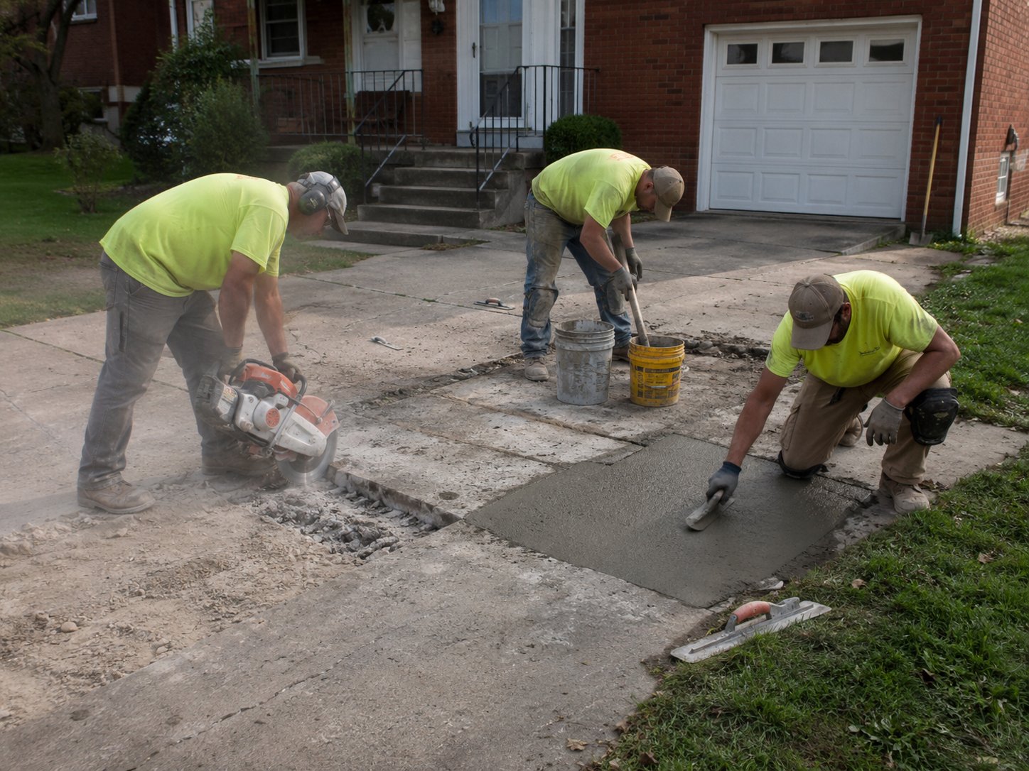 Uneven concrete repair Pittsburgh